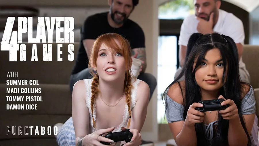 Puretaboo  Madi Collins And Summer Col In 4 Player Games